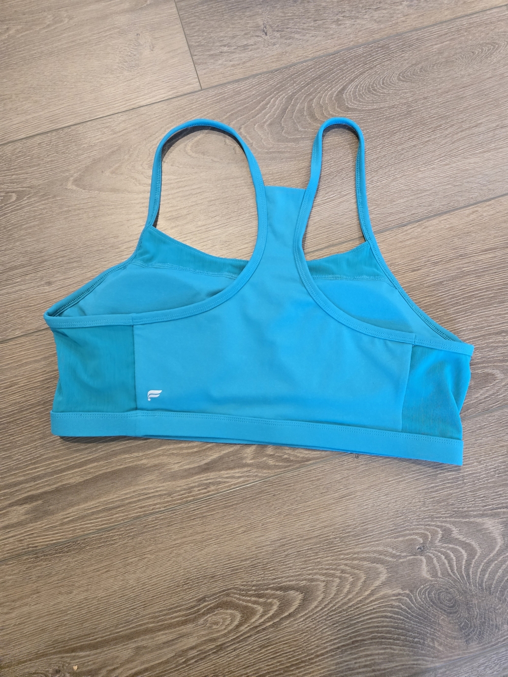 Fabletics Bright Turquoise Racerback Sports Bra - Picture 2 of 3